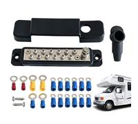 Bornier de raccordement - Adaptateur de panneau de rail d'alimentation 12 positions avec un couvercle - Bornier - Convient pour les bateaux, les applications marines, l'automobile, les voitures, les