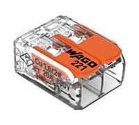 Bornier de raccordement compact Wago 221-412, max. 4 mm², 2 conducteurs
