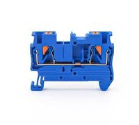 Bornier de rail DIN PT-2.5, connecteur de borne enfichable, bornier de conducteur de fil électrique sans vis à ressort, 10 pièces(Blue)
