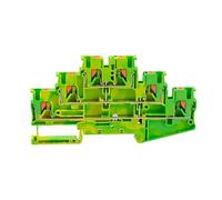 Bornier de rail DIN PT2.5-3L-PE, connecteur électrique de type PE, connexion à ressort triple couche, bornier de mise à la terre, 1 pièce