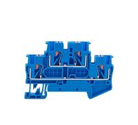 Bornier de rail DIN PTTB 2,5, connecteur enfichable for câble électrique 2,5 mm, 10 pièces(PTTB2.5-Blue)
