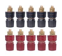 Bornier de régulation de Tension M6, 5 Ensembles, Transmission Stable, Installation Facile, Flexible, Noir et Rouge, bornier pour Camping-Car