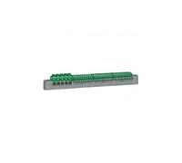 405055 Legrand - Bornier de terre 27 connexions 4mm² + 5 connexions 6mm² à 25mm² - vert - longueur 227mm