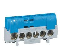 Legrand Bornier de répartition neutre isolé 004815 – 1x35mm² + 5x25mm² – Clipsable sur rail DIN