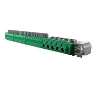 Legrand Bornier de terre 405055 – 27 connexions 4 mm² + 5 connexions 6–25 mm², vert 227 mm