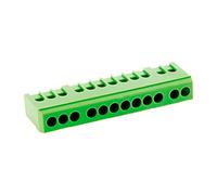 Zenitech - Bornier de terre 12 modules - vert