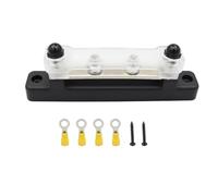 Bornier de voiture M6 barre omnibus négative 12V 150A bornier 1/4 "bloc Distribution d'énergie M8 Termianl Bus for bateau automobile Barre de Distribution(4P Black One Piece)
