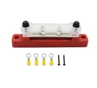 Bornier de voiture M6 barre omnibus négative 12V 150A bornier 1/4 "bloc Distribution d'énergie M8 Termianl Bus for bateau automobile Barre de Distribution(4P Red One Piece)