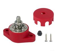 Bornier de yacht pour camping-car conçu pour les fixations M6 M8 M10 et offrant une performance de barre omnibus de distribution d'alimentation à 8 voies (M6 rouge)