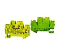 Bornier DIN PTTB-2.5PE, 10 pièces, 800 V, 24 A, double couche, ressort de traction, terre, sans vis, AWG26-12