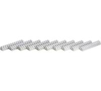TRU Components Bornier domino 523690 – 12 pôles blanc – 0,75–2,5 mm² flexible/rigide – 10 pc(s)