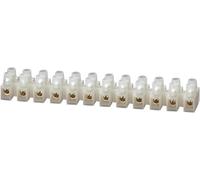 Bornier domino TRU COMPONENTS 610810 flexible: 0.75-2.5 mm² rigide: 0.75-2.5 mm² Nombre de pôles: 12 blanc