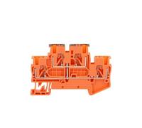 Bornier double niveau PTTB 2.5-PV, montage sur rail DIN, connecteur enfichable 2,5 mm², 10 pièces(PTTB2.5-PV ORANGE)