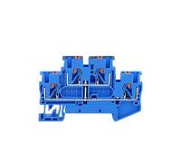 Bornier double niveau PTTB 2.5-PV, montage sur rail DIN, connecteur enfichable 2,5 mm², 10 pièces(PTTB2.5-PV BLUE)