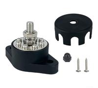 Bornier électrique en laiton et nylon renforcé à 8 voies pour distribution d'énergie de camping-car, marin et véhicule - rouge/noir, barre de bus M6/M8/M10 (M6 Noir)