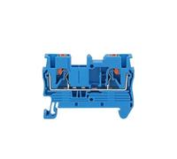 Bornier enfichable PT2.5, connecteur 2,5 mm², traversée à ressort, fiche PT-2.5, fil électrique, contact rail DIN PT 2.5(BLUE,100 Pcs)