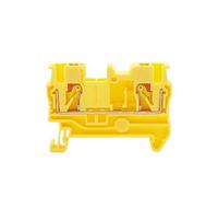 Bornier enfichable PT2.5, connecteur 2,5 mm², traversée à ressort, fiche PT-2.5, fil électrique, contact rail DIN PT 2.5(Yellow,50 pcs)