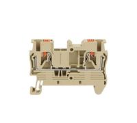 Bornier enfichable PT2.5, connecteur 2,5 mm², traversée à ressort, fiche PT-2.5, fil électrique, contact rail DIN PT 2.5(Beige,50 pcs)