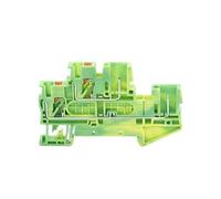 Bornier enfichable sur rail DIN PTTB2.5/2P-PE, bornes de terre à double niveau, connecteur de mise à la terre à insertion rapide PTTB2.5/2P(PTTB2.5-2P-PE,1pc)