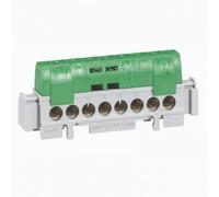 bornier isolé 1x6 à 25 mm² + 16x1.5 à 16 mm² - vert terre