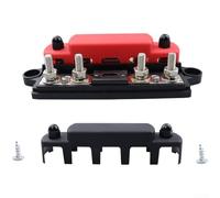 Bornier M6 pour automobiles, camping-cars et yachts avec capacité de charge de 300 A et boîtier ignifuge en nylon avec matériel métallique (5 goujons)