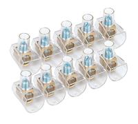 Bornier PC5 (6 mm) (2 unités/blister), transparent