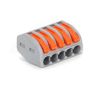 Bornier PCT-215, idéal pour des connexions sécurisées. Présenté dans un blister pratique de 2 unités, gris élégant et orange vibrant, garantissant durabilité et style.