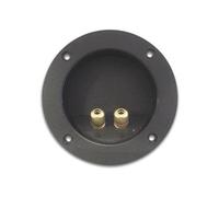 Bornier pour enceintes rond dore