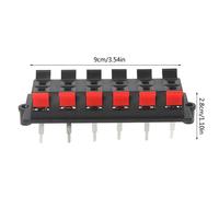 Bornier pour haut-parleur 12 broches, haute charge 50 V CA 3 A, construction plastique et métal, compatible avec les circuits imprimés