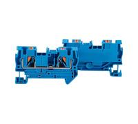 Bornier PT-4 à ressort, 50 pièces, montage sur rail DIN, 32 A, 800 V, câble traversant AWG24-10, solide(Blue)