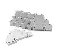 Bornier rail DIN DIKD 1,5, 1,5 mm², 50 pièces, pince à vis à 3 niveaux for disjoncteurs C45/DZ47 et armoires de commande industrielles