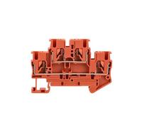 Bornier rail DIN PTTB-2.5, 10 pièces, connecteur à ressort double couche sans vis, 22 A 500 V, for câblage électrique(Orange)