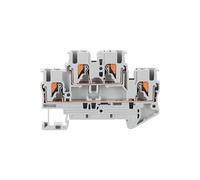 Bornier rail DIN PTTB-2.5, 10 pièces, pince à ressort double niveau 2,5 mm², PA66 flamme V0 for armoire de commande industrielle(Gray)