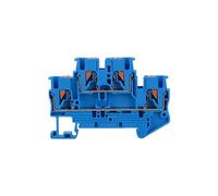 Bornier rail DIN PTTB-2.5, 10 pièces, pince à ressort double niveau 2,5 mm², PA66 flamme V0 for armoire de commande industrielle(Blue)