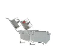 Bornier rail DIN UK-5-HESI, 50 pièces, connecteur gris, porte-fusible à vis, conducteur 24 V/220 V(220V LED light,4A)