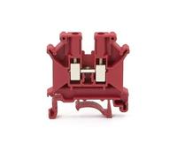 Bornier rail DIN UK-5N, connecteur universel, connexion à vis, câblage électrique, conducteur, borniers UK5N, 10 pièces(Red)