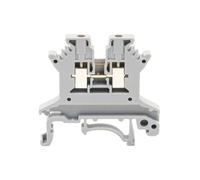Bornier rail DIN UK1.5 à un niveau, 100 pièces, connecteur à vis en cuivre à courant élevé for câblage électrique industriel, PA66 Ma