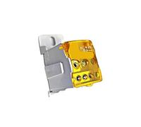 Bornier Rail Din UKK80A, 1 pièce, boîte de Distribution 1 entrée, connecteur de fil électrique universel, rouge jaune bleu vert(Yellow)