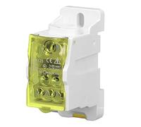 Bornier sur rail Din, boîte de distribution sur rail, connecteur de fil électrique, bornier Din 690 V 125 A pour diverses distributions d'énergie (Jaune)