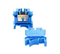 Bornier sur Rail DIN UK 16N, 10 pièces, conducteur électrique à courant élevé 101A 800V, connexion à vis(UK-16N-10PCS-BLUE)