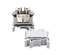 Bornier sur Rail DIN UK 16N, 10 pièces, conducteur électrique à courant élevé 101A 800V, connexion à vis(UK-16N-10PCS-GRAY)