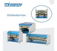 Bornier sur Rail Din WKH-207/211/215/407/411/415, bloc de Distribution modulaire, vis universelle, boîte de jonction d'alimentation pour fil électrique WKH415