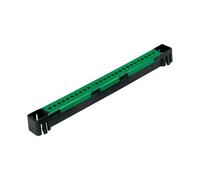 Tableau electrique - Coffret electrique - Disjoncteur - Bornier electrique - Embout de cablage - Borne de connexion électrique - Debflex 707358 Bornier terre 13 trous vert