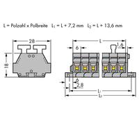 Bornier WAGO 261-424/341-000 6 mm ressort de traction Affectation: L gris 50 pc(s)