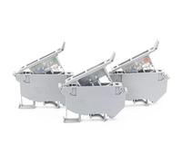 Borniers à fusibles for rail DIN, connecteurs gris UK5-HESI à vis, 10 pièces, porte-fusible à vis UK5-HESILED, conducteur de fil(24V light,10A fuse)