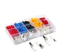 Borniers de disjoncteur C45, Kit cosses à connexion rapide en cuivre 140 ou 260 pièces, bornes sertir froid plaquées argent Barrette de connexion(260 pcs set)