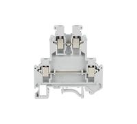 Borniers de rail DIN UKK-3, 50 pièces, montage sur rail DIN, connexion à vis, bloc de distribution de fils électriques à double couche