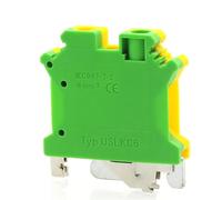 Borniers de terre USLKG6, 2 pièces, vis sur Rail DIN UK-6N, jaune et vert, connecteur de mise à la terre, 10awg, 6 mm²