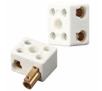 Borniers en céramique, lot de 10, bornes raccordement cuivre épais A, 30 A, 60 A et 100 A, connecteurs à vis(5 in 5 out 15A)