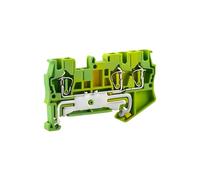 Borniers PE Din Rail, 10 pièces, connecteurs PE ST-2.5-TWIN, Type de traction de retour, trois conducteurs, conducteur de fil PE de terre à ressort